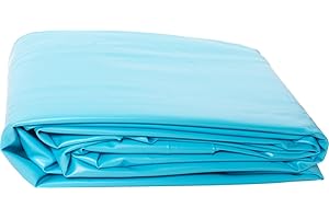 INSCAPE DATA Poolomio PVC-Poolinnenfolie, hochwertige, kältebeständige Folie für den Pool, geeignet für Stahlwandpools mit Ø 360 x 120 cm, Stärke: 0,6 mm, runde Poolfolie