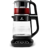 KARACA &Ccedil;aysever 3 in 1 Konuşan Cam &Ccedil;ay Makinesi Su Isıtıcı ve Mama Suyu Hazırlama 1700W Black