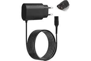 JCSJK 12V 0.4A Chargeur Compatible avec Braun Rasoir Électrique Série 9/8/7/6/5/4/3/2/1, Remplacement Cordon d'alimentation pour 3000s 790cc 720s 310s 350cc 730s 5090cc 5030s 150s 7020s Adaptateur