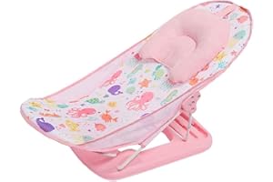 JUST 4 BABY Just4baby - Seggiolino pieghevole e regolabile per bagnetto, per casa e viaggio, venditore del Regno Unito (Pink Bather 284)
