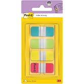 Post-it Index 676-ALYR-EU Mini Strong Marker Set, Turquoise/Lime/Yellow/Red | Thick and sturdy sticky bookmarks for organizin