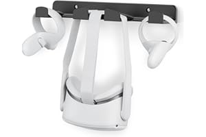 SOKUSIN VR Support Mural pour Casque et Contrôleur - Universel Stand Compatible avec Oculus Quest 2/ Quest/Rift/Rift-S (sans Appareil VR) (Noir)