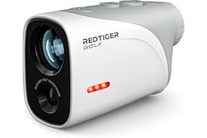 REDTIGER Mini Golf Range Finder with 1200 Yards, IP65 Range Finder Golf with Slope Switch, 7X Magnification, Magnetic & Rechargeable Rangefinder, Flag Pole Lock Vibration