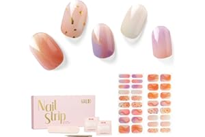 ‎NAILOG NAILOG Nagelfolie uv härtend,34 Stück Nagelsticker selbstklebend in Salonqualität, lang anhaltende Soft Gel Finish Nagelfolien Nails Starter Set für Frauen, Twilight