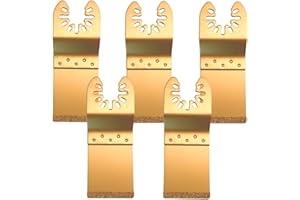 RENNIE TOOL COMPANY 5 Pack - 35mm Carbide End Cut Multi Tool Blades for Bricks, Plaster And Grout Removal Cutter Saw Set Compatible with Dremel Fein Multimaster Makita Etc Oscillating