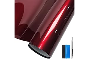 NewL Premium Hochglanz-Flüssigmetall-Rot Vinylfolie Aufkleber für Auto DIY Selbstklebender Decal Super-glänzende Blutrote Wrap-Folie (30cm x 150cm)