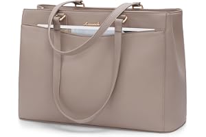 LOVEVOOK Laptop Bag Handbag Women, Waterproof Work Bag Large School Bag Shopping Bag Business Bag Briefcase Teacher Bag, Leather Tote Notebook Bag for Office University