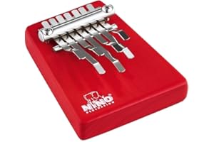 Kalimba mittel mit 7 Tönen/Zungen in rot - c'' c' a' a f' e' e''