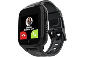 XPLORA XGO 3 - wasserdichte Telefon Uhr für Kinder - 4G, Anrufe, Nachrichten, Schulmodus, SOS-Funktion, GPS, Kamera und Schrittzähler - 2 Jahre Garantie (SCHWARZ)