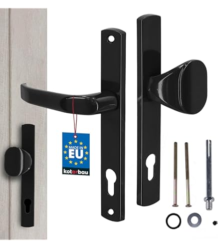 Maniglie Per Porta D'Ingresso Bricard - Set Con Cilindro Europeo, Piastra Emetal, Finitura Argento - Foto 6