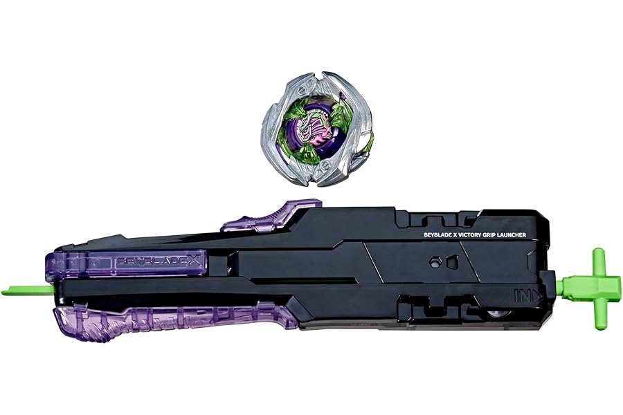 Hasbro Beyblade X Victory Launcher Set with Right Rotation and Grip