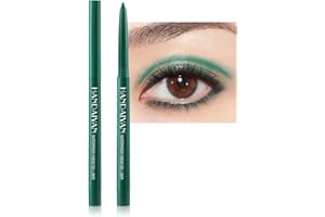 GEEWHILE Coloured Eyeliner Liquid Eyeliner, Matte Eyeliner Pencil, All Day Long-Lasting Eye Liners Waterproof Sweat Resistant Eyeliner Pencil for Makeup Tool (Green)