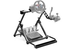 Anman Racing Wheel Stand X Stand Racing Simulator Fit For Logitech G25 G27 G29 G920 G923 Thrustmaster T150 (pro) t-gt T80 t300rs (GT) T300 t500rs,Ferrari Wheel Shifter and Pedal NOT Included