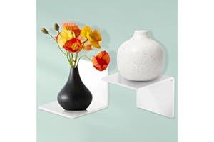 HENGBIRD 2 Piezas Estanteria Pared Pequeño, Baldas Pared sin Taladrar, Estantes Flotantes Mini 10 cm Estante Adhesivo Acrílico Engrosado Decoración para Salón Dormitorio Cocina Oficina