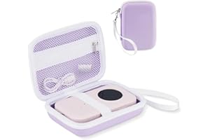 TUNYINSH Case for NIIMBOT D110 JADENS D110 SUPVAN Phomemo D30/ D35 Label Maker Printer, Mini Labeler Sticker Labler Maker Storage Cover Bag Tape Paper Roll & USB Cable (Only Case) (Purple)