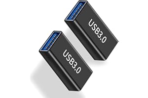 iJiZuo USB 3.0 Adattatore Accoppiatore Collegamento Estensione Una Femmina a Una Femmina (Confezione da 2), per Il Collegamento di Due Cavo USB Maschio,Connettore di Prolunga
