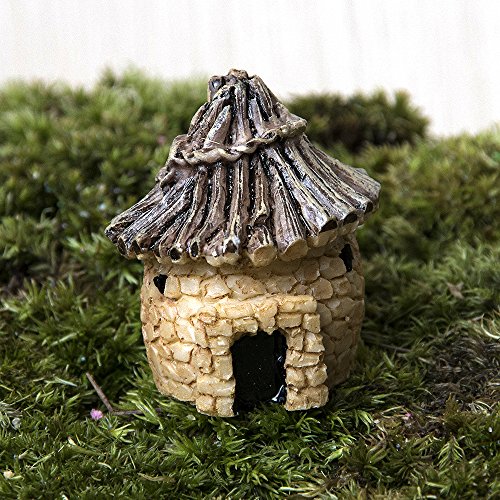 Braunes Steinhaus aus Harz DIY Gartendeko Puppenhaus-Ausschmückung Miniatur Mini-Welt als Geschenk - 3