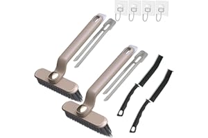 DONGTATA Cepillo de Limpieza Giratorio multifunción para hendiduras Cepillo de Limpieza Giratorio multifunción Cepillo de Limpieza de hendiduras de 360° con cepillos y Ganchos