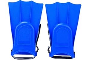 AKOZON Aletas de natación para niños, 1 par de aletas de entrenamiento de natación ligeras de PVC Snorkeling Short (azul 25-30 yardas) Aletas cortas de entrenamiento de natación Aletas