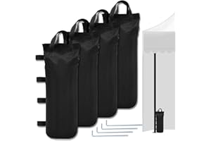 YSOOUA Gewichte für Pavillon Gewichte Pavillon Sandsäcke 4 Stück Zelt Sandsack 51x21cm Mit Fixierter Nagel 800D Oxford Stoff Sandsack Beschwerung für Pavillon Garten Strand Zelt