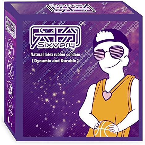Sixvery Condoms Climax Delay Long Lasting Thin Latex Extra Safe Teens Condom with Extended Pleasure Intimate Feel pack of 3