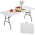 1.8M 6Ft Foldable Lightweight Table, Durable Outdoor And Indoor Portable Colour White,