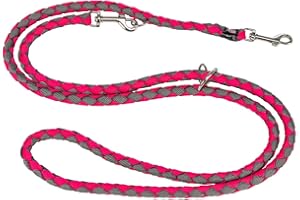 TRIXIE Hundeleine Cavo V-Leine S–M, 2,00 m ø 12 mm in fuchsia/grafit - verstellbare Leine für Outdooraktivitäten - für kleine bis mittelgroße Hunde - 143511