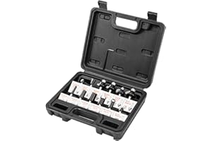 Fräsersatz 12 tlg. VERTO mit 6 mm Shaft | Oberfräsen-Set (für Holz, Hohlkehlfräser, Zubehör für Oberfräsen) | Sintercarbid Holzfräser | Schaft Oberfräsersatz | Fräsen Werkzeug Set zum Holzbearbeitung