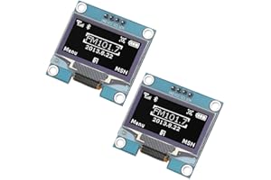 Fasizi 2pcs 1.3 pulgadas IIC I2C serie 128x64 SSH1106 OLED LCD pantalla módulo para Arduino AVR PIC STM32 - fuente blanca
