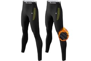 CL convallaria Lange Unterhose Herren 1/2/3er Innenfleece Thermo-Unterhose Männer Skiunterwäsche Thermounterwäsche Funktionsunterwäsche für Winter