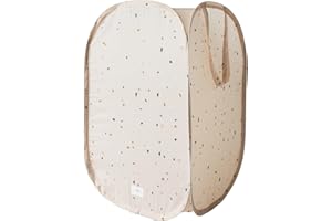 3 Sprouts - Cesto Biancheria Sporca - Porta Biancheria Sporca - Cesto Panni Sporchi - Cesta Portabiancheria per Bambini - Contenitore Salvaspazio - Terrazzo Beige