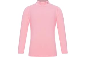 TTAO Mädchen Thermooberteile Langarm Rollkragenshirt Rollkragenpullover Kinder Winter Warme Unterhemden Thermounterwäsche