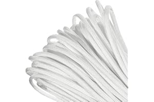 PARACORD PLANET - Genuine Type III 550 Paracord Nylon Colori Taglie Multiple – Resistenza alla trazione 550 LB (Bianco, 10 Piedi)