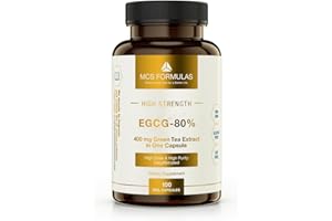‎MCS FORMULAS EGCG 80% (Grüntee-Extrakt) 400mg, 100 vegane Kapseln