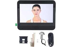 Fockety Visor de Puerta Digital, Cámara de Mirilla de Puerta Inteligente WiFi 1080P HD, con Pantalla LCD de 4,3 Pulgadas, Visión Nocturna, Detección de Movimiento, Gran Angular de 120°