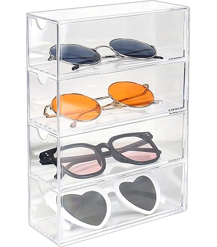 CREATCABIN 2er Set Brillenetuis Aus Leder - Kratzfester Aufbewahrungsschutz Mit Weichem Plüschfutter