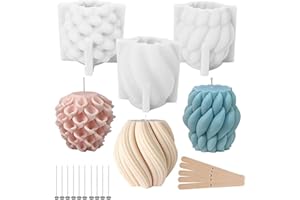 YUNXCNA Moules à Bougies en Silicone, 3 Pièces Moule en Silicone pour Bougie à Bulles, Moules en silicone Cylindriques, Moule à Bougies Fait Main, Pour Décorations DIY, Cadeaux,Savon Artisanal