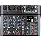 Weymic A80 Professional Mixer for Recording DJ Stage Karaoke Music Application w/ 99 DSP Effect USB Drive for Computer Input,