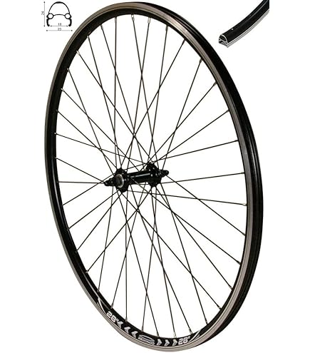 Fahrrad Felgen REDONDO 28 Zoll Hinterrad Laufrad – Alu-Felge Schwarz, 6-Loch Disc, Für 8-10-fach Rennrad Felgen