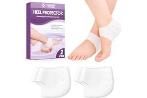 FAVELABLE 2 Paia talloniere in silicone,Proteggi Tallone per Scarpe Silicone, Unisex Traspiranti Idratante Gel Tacco Calze, Allevia il dolore al tallone, Protezione traspirante per tallone