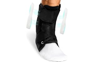 ZAHRVIA Chevillère Entorse avec Attelle Réglable - Stabilisateur Amovible pour les entorses, la récupération après blessure, le sport (M)