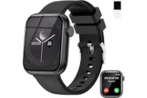zaisia Smartwatch Uomo Donna, 1.85" Orologio Smartwatch con Chiamare/Rispondere, Molteplici Modalità Sportive con Contapassi/Sonno/Cardiofrequenzimetro, IP68 Smart watch per Andorid iOS