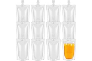 Cabilock 50 Piezas Bolsas Bebidas para Festivales De PláStico 100ML para Bebidas En Festivales, Termos para Licor Y Zumo, Bolsas Reutilizables para Agua Fría Y Cal