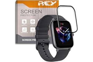 REY 3D Oraniacza Ekranu do AMAZFIT GTS 3 - AMAZFIT GTS 4, Czarny, szkło folia, 3D / 4D / 5D