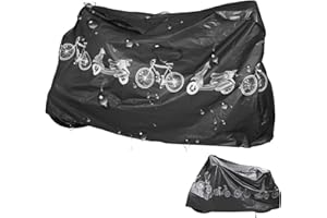 RAKIUTY Funda para Bicicleta,Cubierta Impermeable para Bicicleta,Funda Impermeable para Bicicleta,Funda para Bicicleta Exterior,Funda Bicicleta Exterior Impermeable,Funda de Bici Cubierta Protector (Negro)