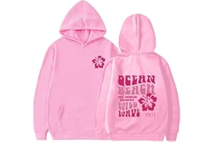 SOLU DAY8 Sweat Capuche Enfant Fille 2-12 Ans Hiver Fashion Sweatshirt Ado Manche Longue Fleur Chic Casual Streetwear Sport Jogging