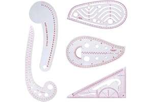 EXTCCT reglas de costura patronaje, 5 piezas, regla curva francesa, reglas de costura patronaje profesional, medida para coser, confección, diseño de patrones