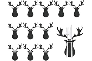 DEREINE 12 Pcs Soporte para Cubiertos Navideños, Bolsa para Cubiertos Navidad, Bolsita para Cubiertos de Navidad, para Decoración Mesa de Navidad