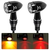 evermotor 3 in 1 Motorcycle Turn Signals Approved, Universal CNC 12V 2PCS E32 Motorcycle Turn Signals Approved Turn Signal Al