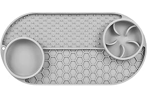 Lesipee Leckmatte für Hunde und Katzen, 4-in-1 Slow Feeder Hundenapf mit rutschfestem Design, spülmaschinenfest, Angstlinderung, Hundespielzeug, Futtermatte für Butter, Joghurt, Erdnuss,
